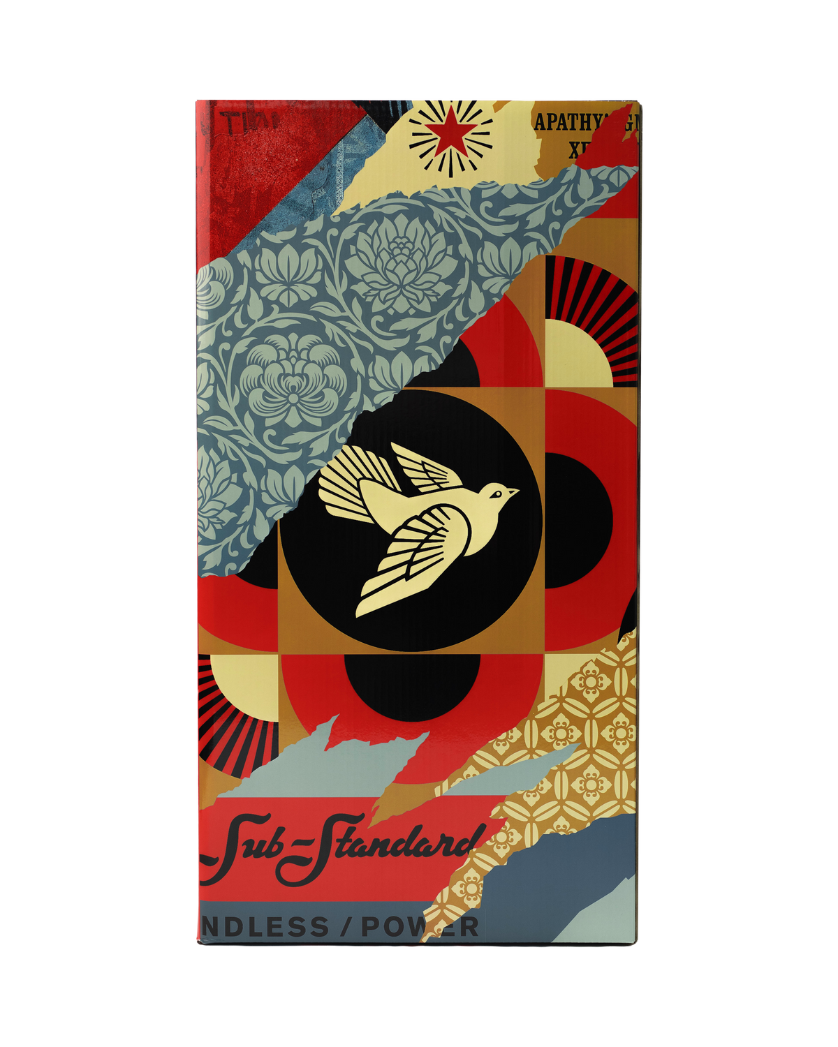 Shepard Fairey collage BEARBRICK 1000% (zoomed)
