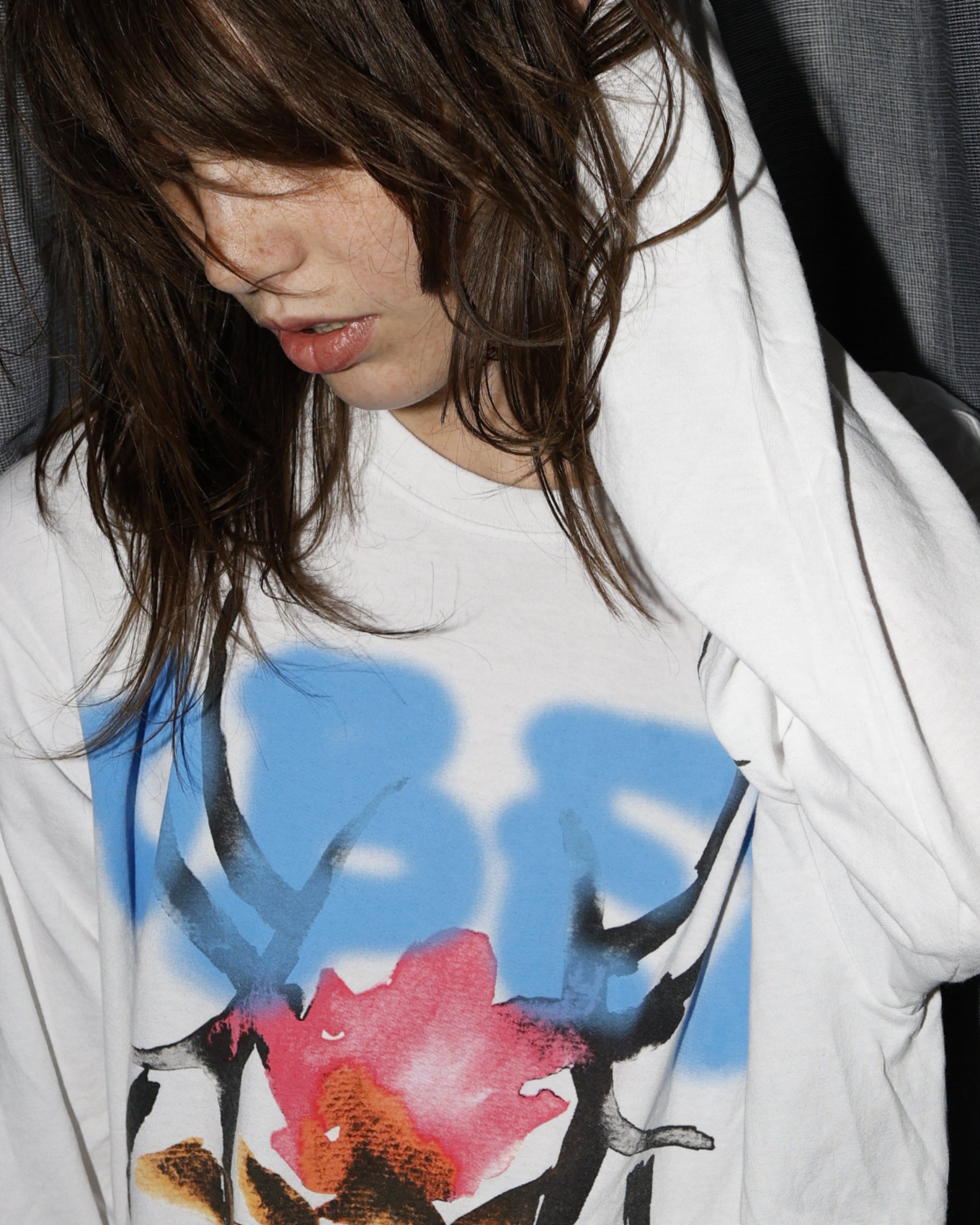 ROSE TRIBAL LS VINTAGE T-SHIRT (zoomed)