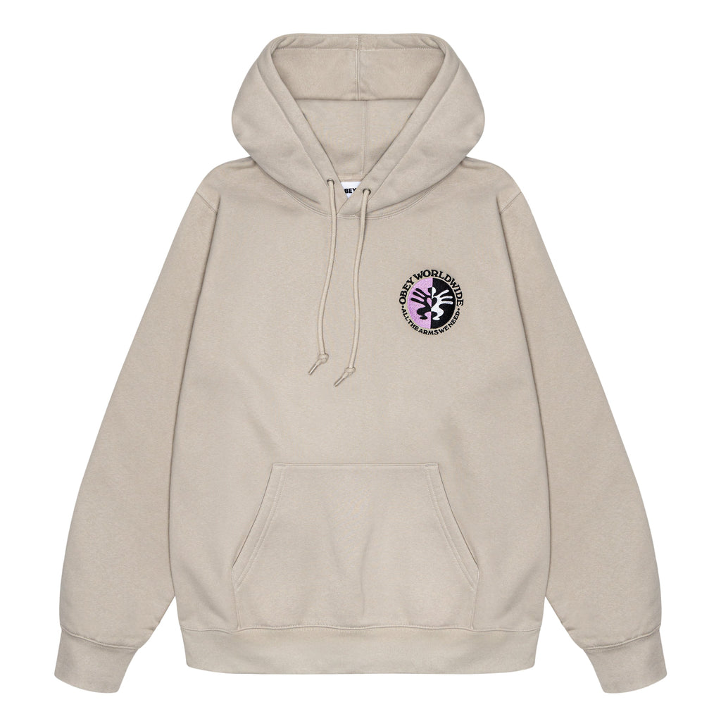 ALL ARMS HOOD SILVER GREY | OBEY Clothing