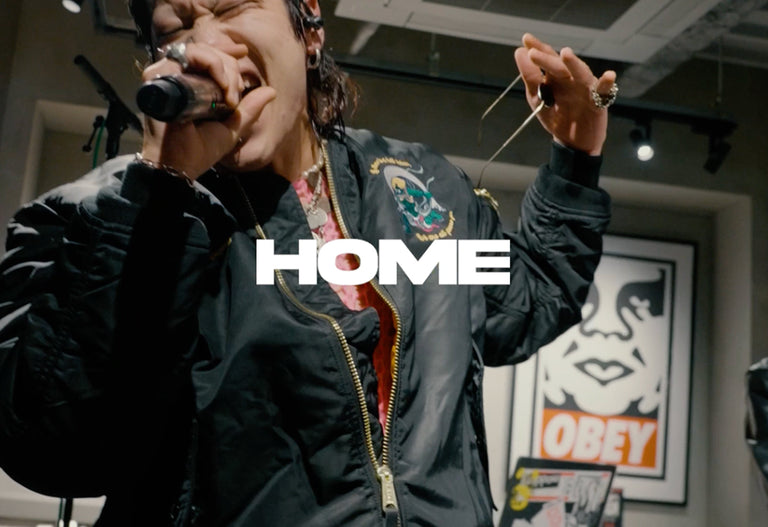 photo of live music being performed at OBEY  store 