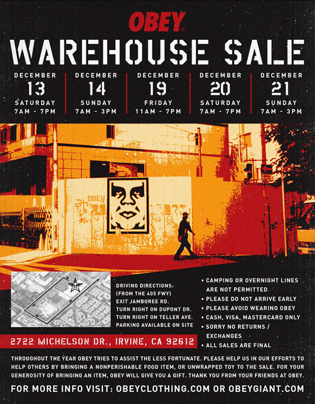 OBEY WAREHOUSE SALE