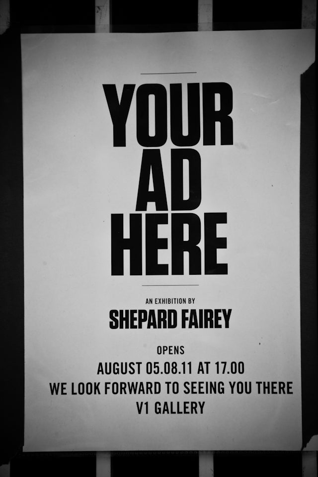 YOUR AD HERE X V1 GALLERY X SHEPARD FAIREY