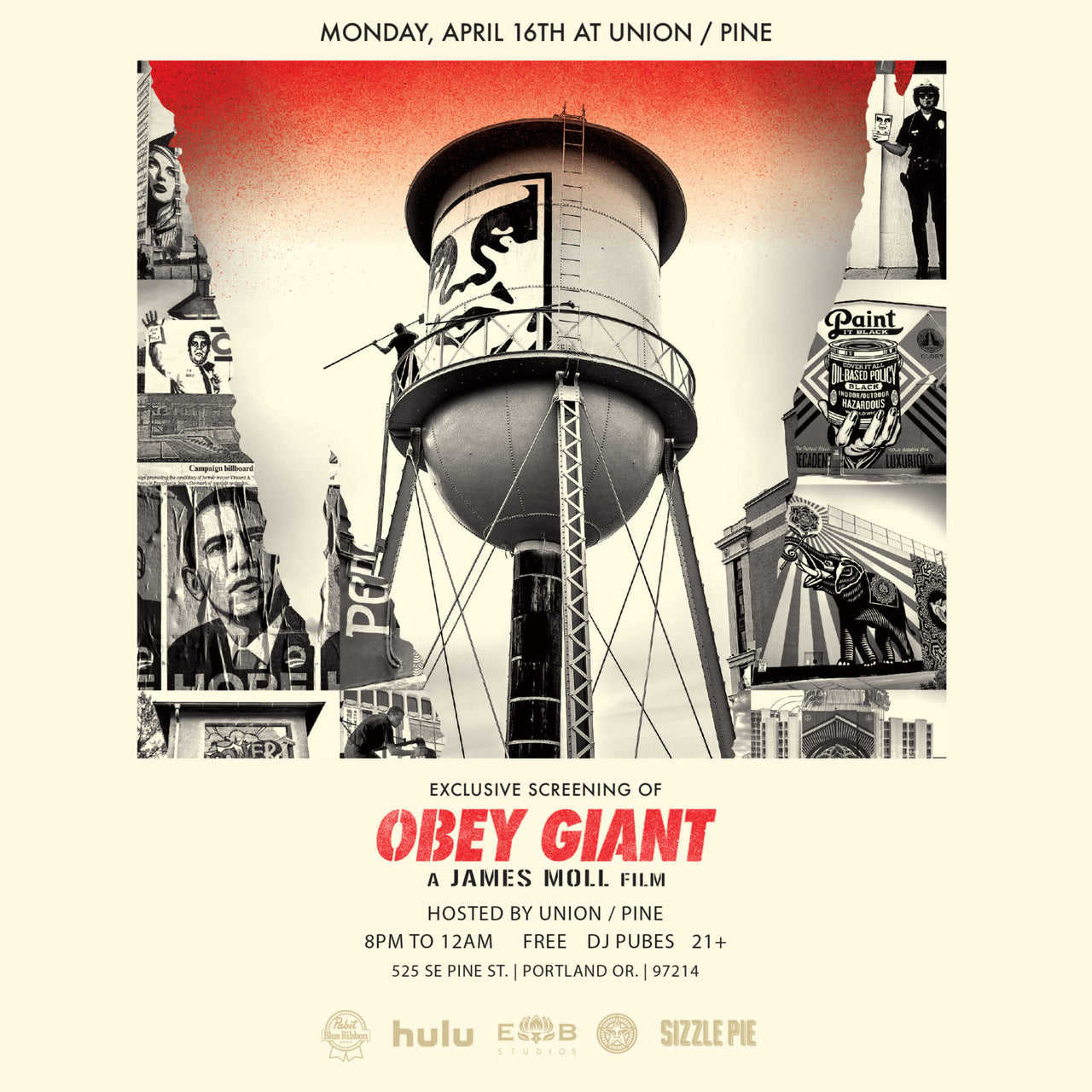 OBEY GIANT SCREENING - APRIL 16TH IN PORTLAND