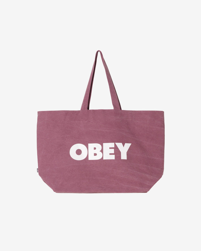 obey pigment dyed tote bag pigment burgundy