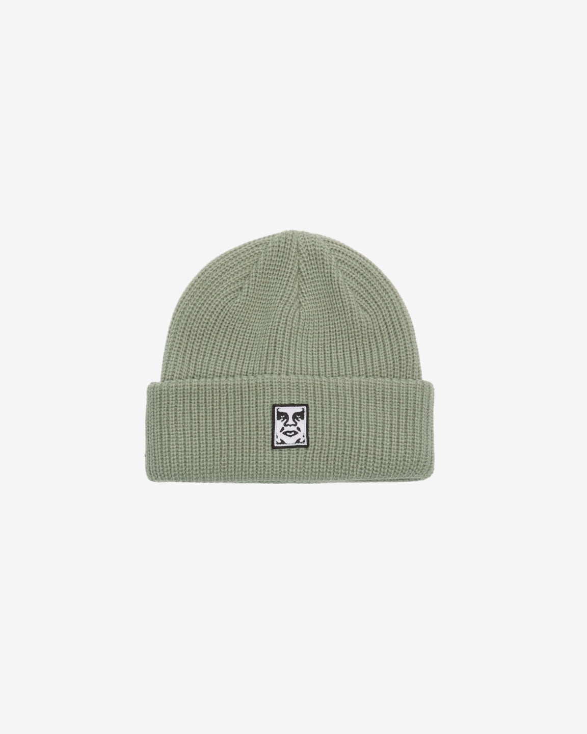 obey mid icon patch cuff beanie abbey stone