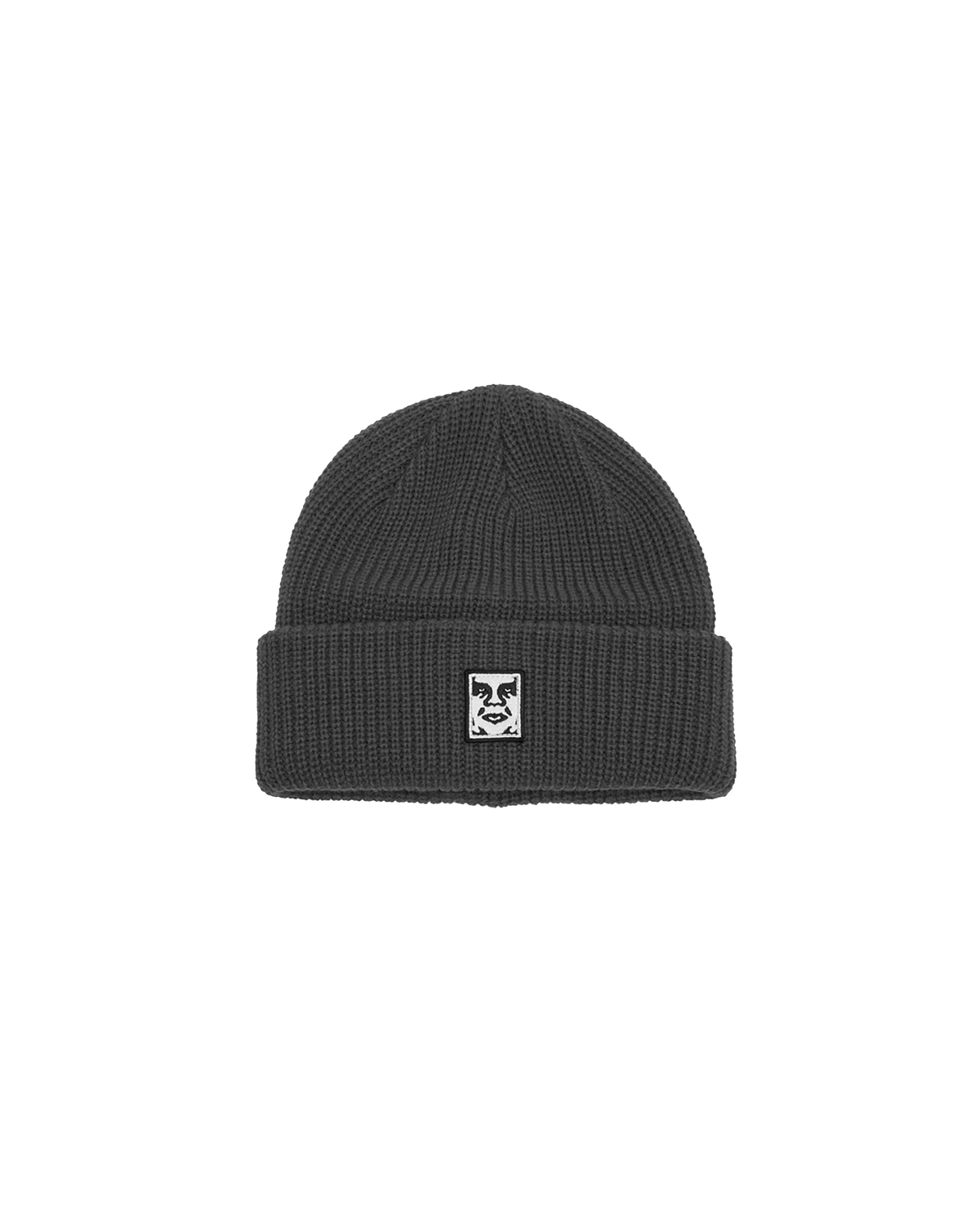 obey mid icon patch cuff beanie black