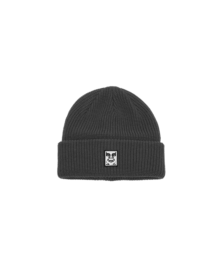 obey mid icon patch cuff beanie black