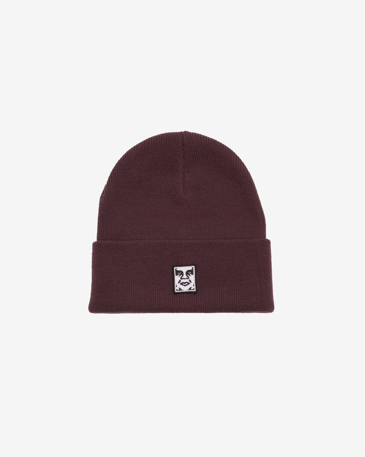 ICON PATCH CUFF BEANIE PLUM PERFECT