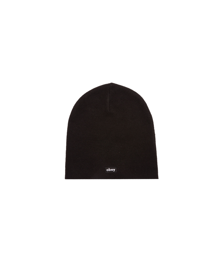 obey label beanie black