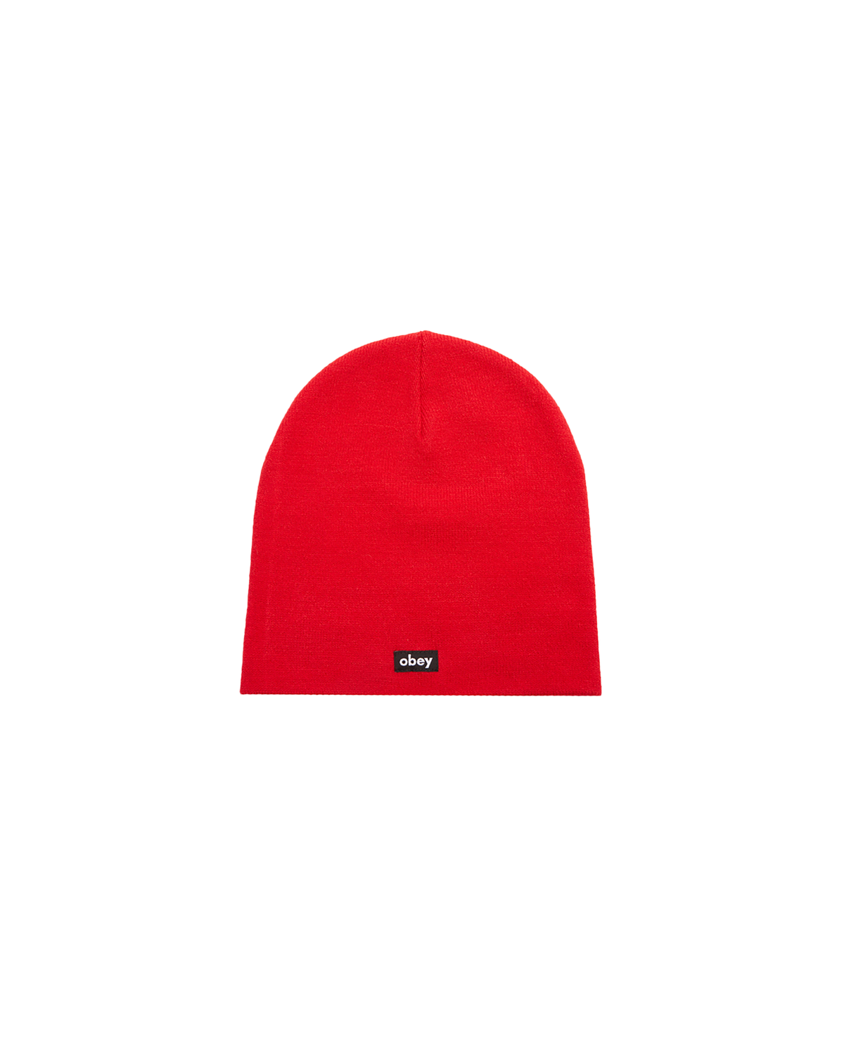 obey label beanie fiery red