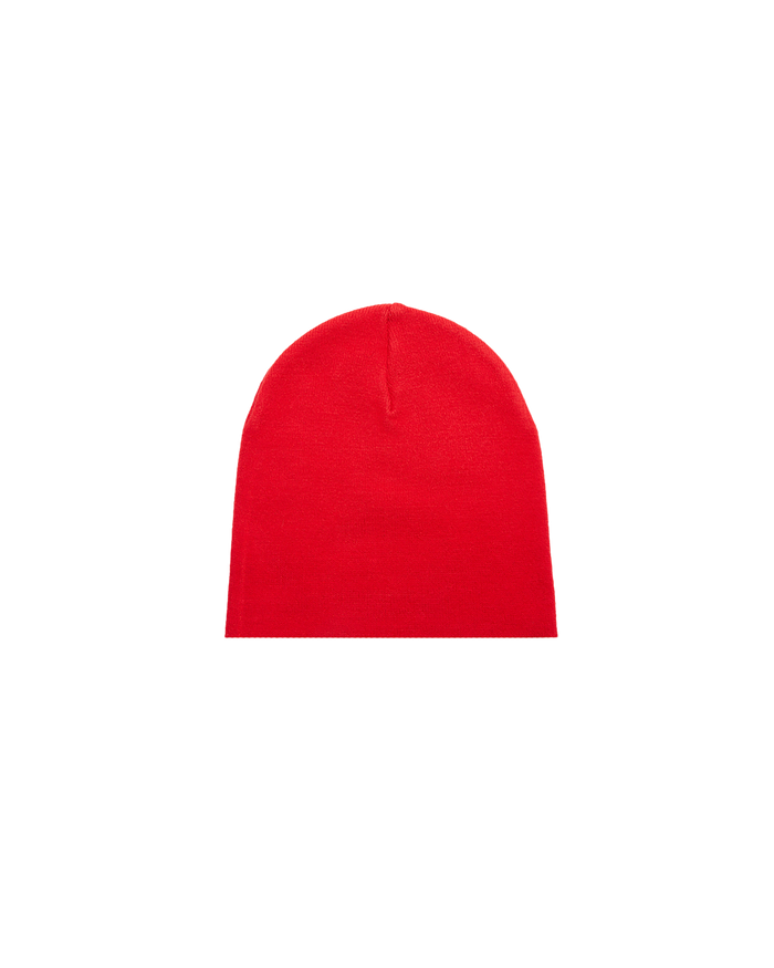 obey label beanie fiery red