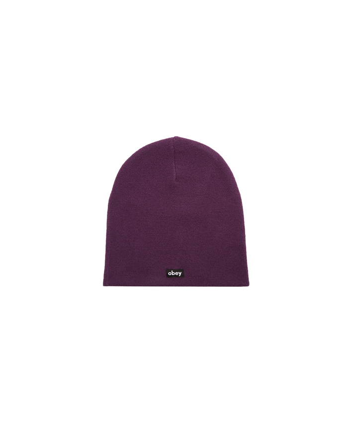 obey label beanie imperial purple