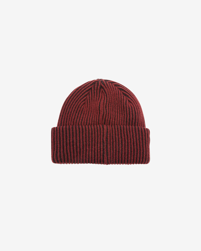 obey bowery 2 tone rib beanie tawny port multi