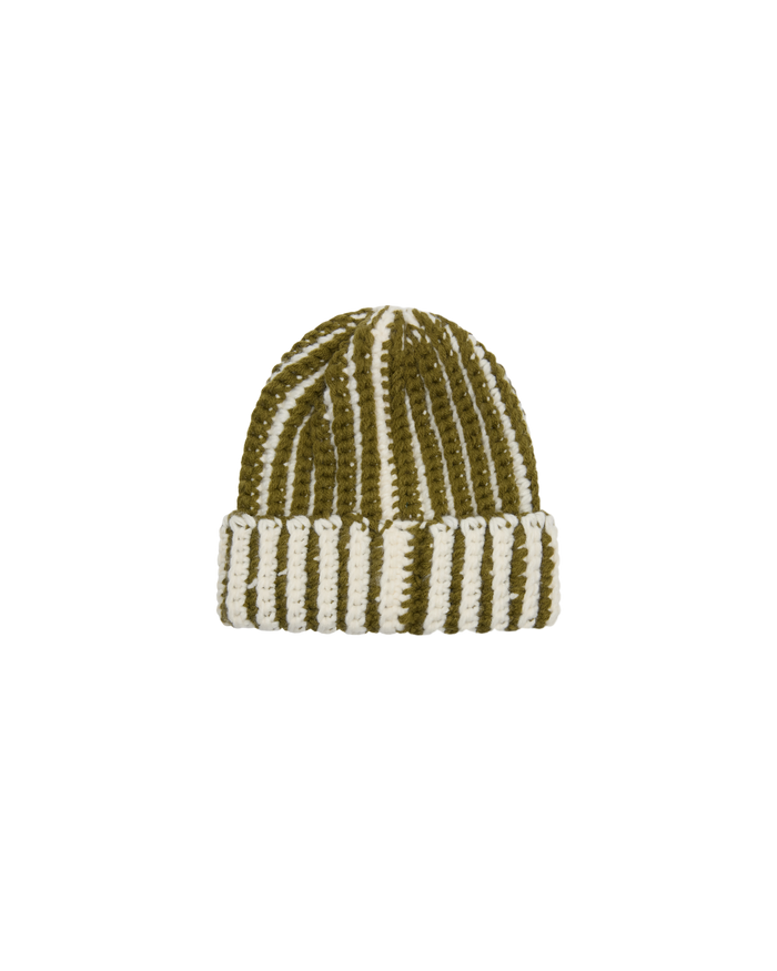 obey-scout-chunky-beanie-moss-green-multi - alternate view
