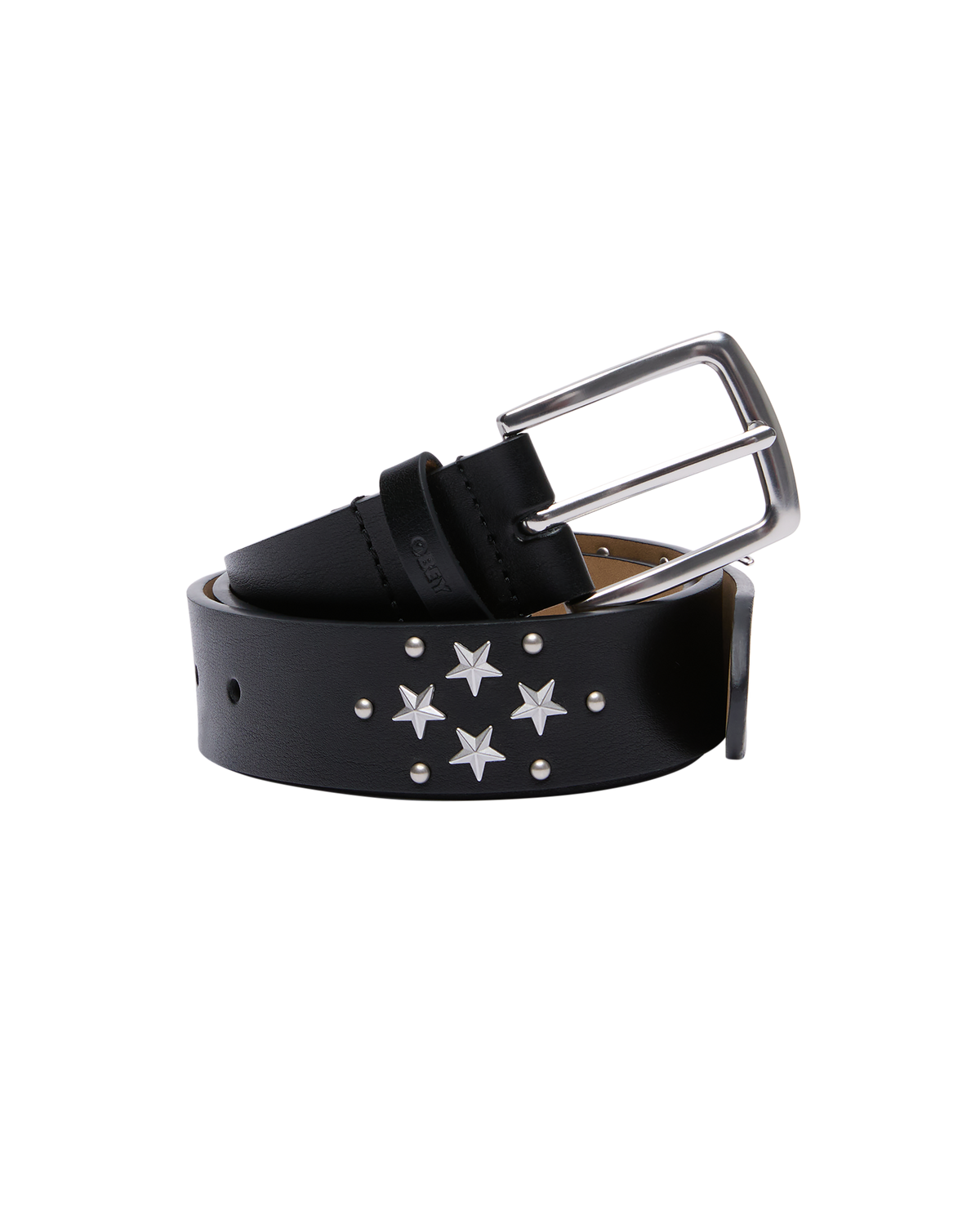 obey-studded-star-belt-black