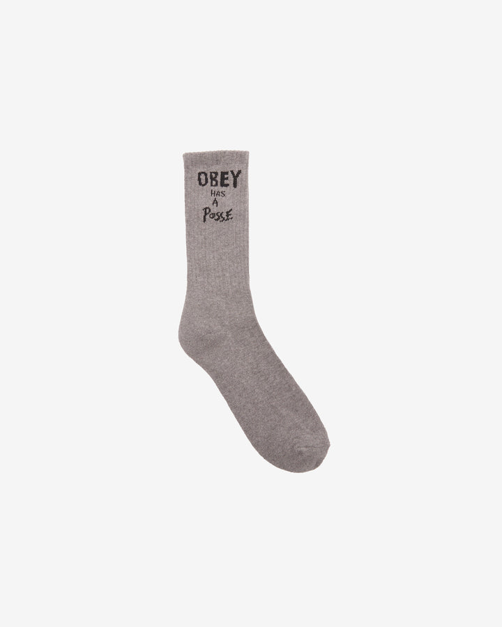 OBEY HAS A POSSE SOCKS ASH GREY