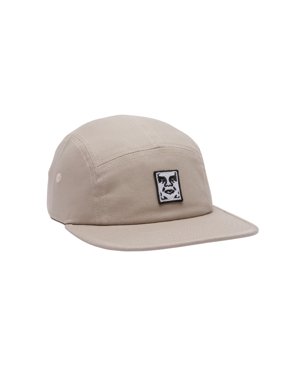 obey icon patch twill camp hat silver grey