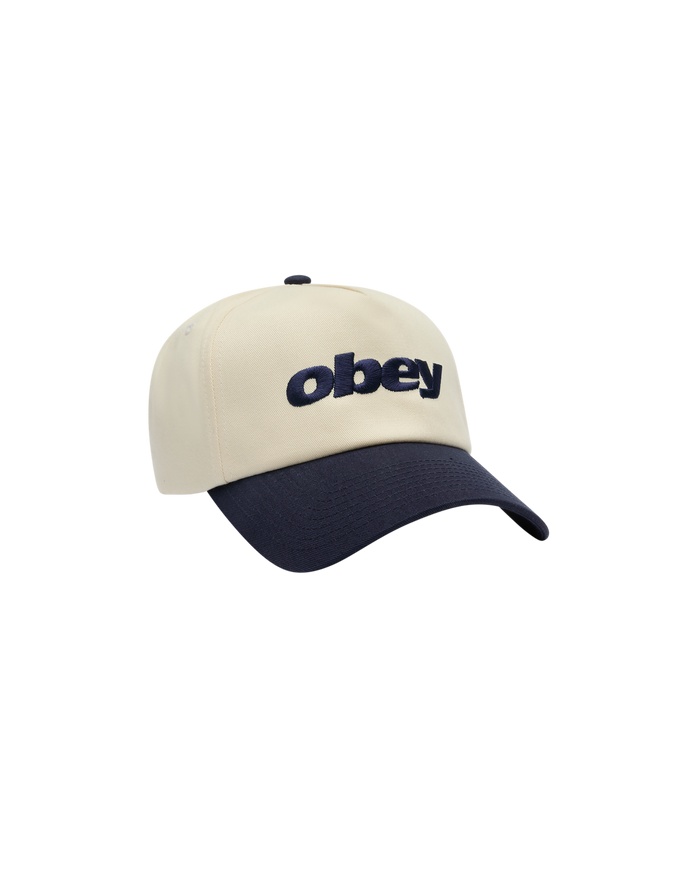 obey delta 5 panel snapback navy multi
