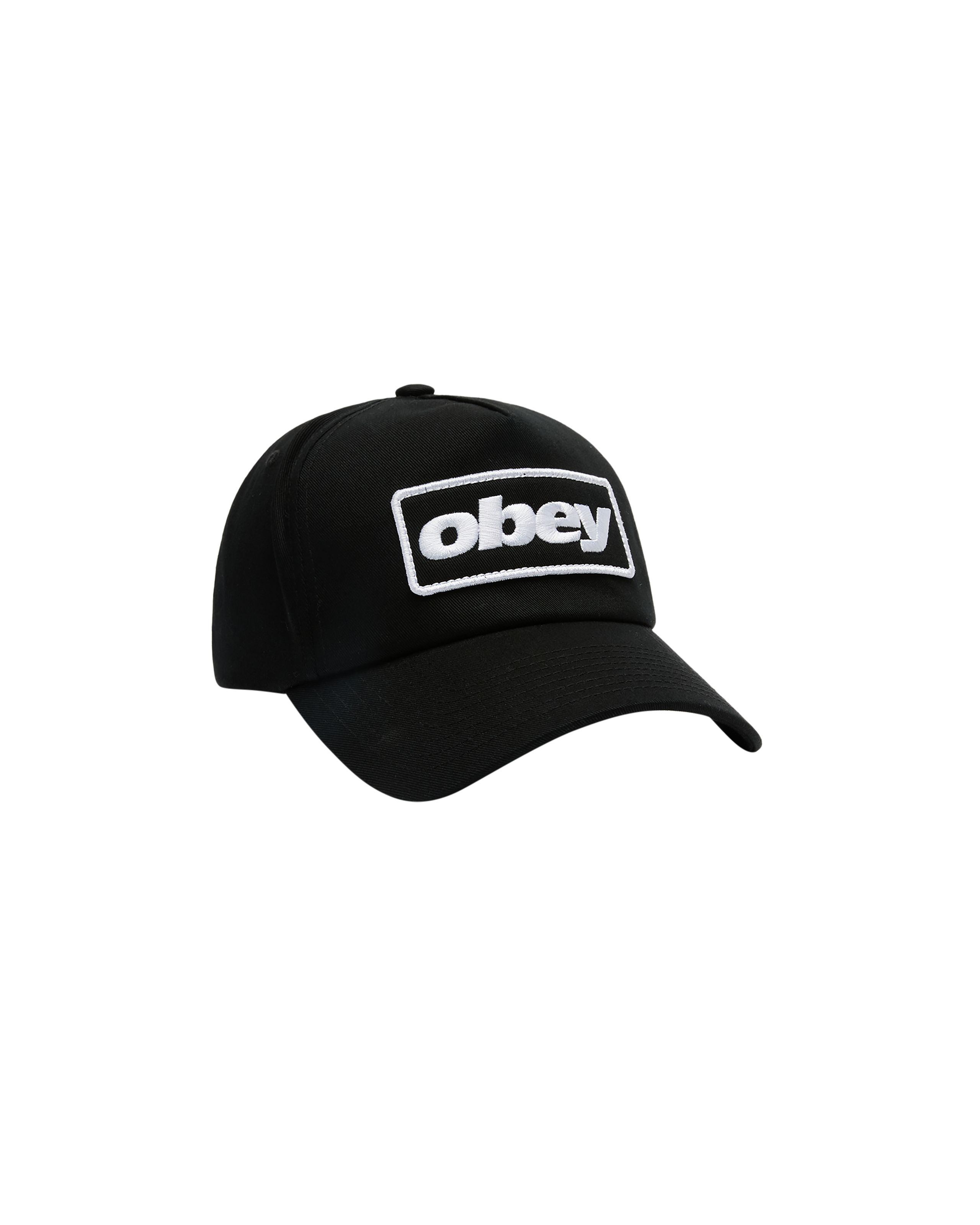 obey ranch 5 panel snapback black (zoomed)