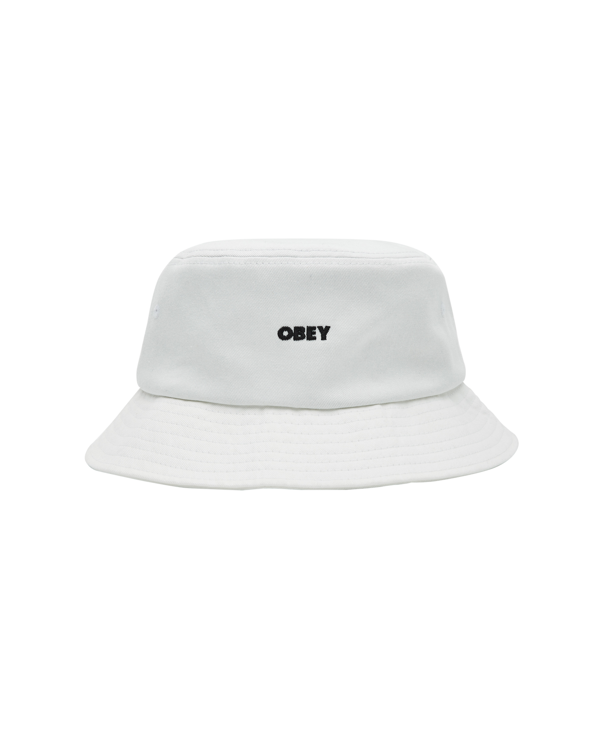 obey bold twill bucket hat white