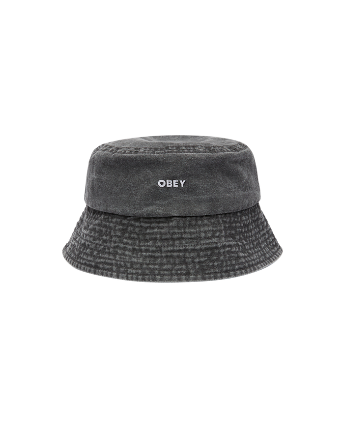 obey bold pigment canvas bucket hat pigment black