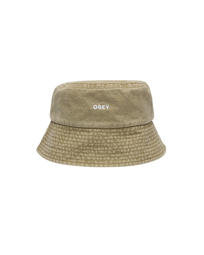 obey bold pigment canvas bucket hat pigment khaki