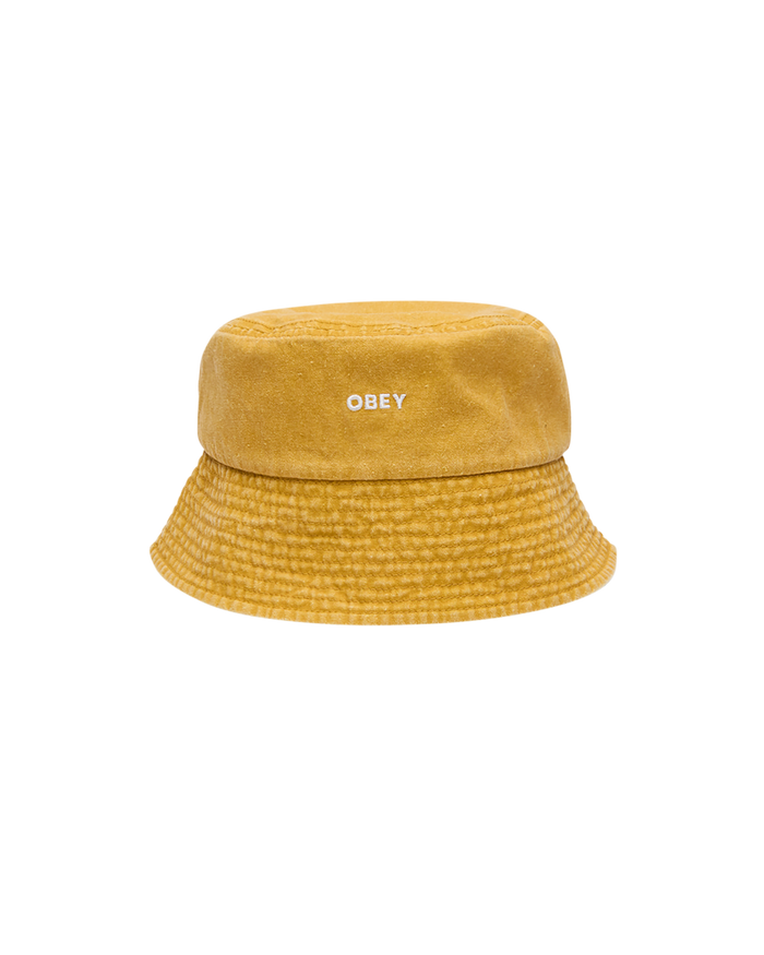 obey bold pigment canvas bucket hat pigment yellow