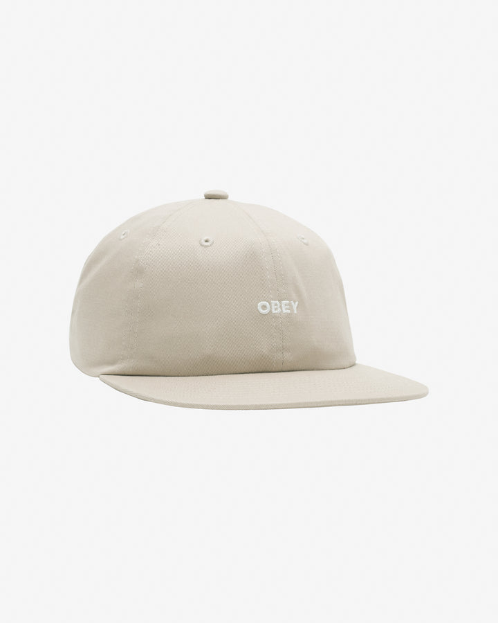 BOLD TWILL 6 PANEL STRAPBACK UNBLEACHED