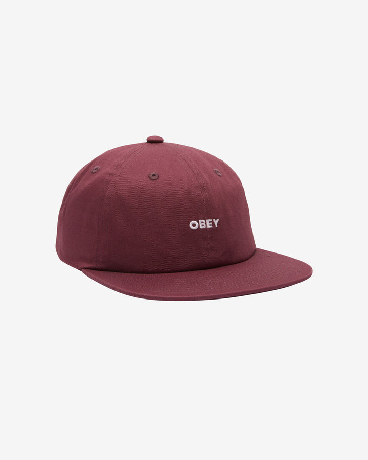 BOLD TWILL 6 PANEL STRAPBACK VINO