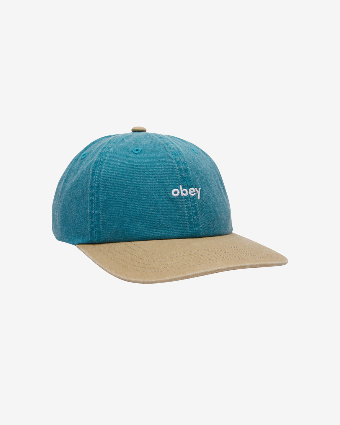 obey lowercase pigment 2 tone hat pigment teal multi