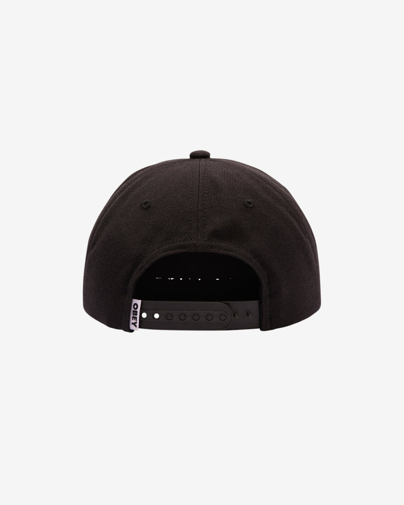CHAOS 6 PANEL CLASSIC SNAPBACK BLACK | OBEY Clothing