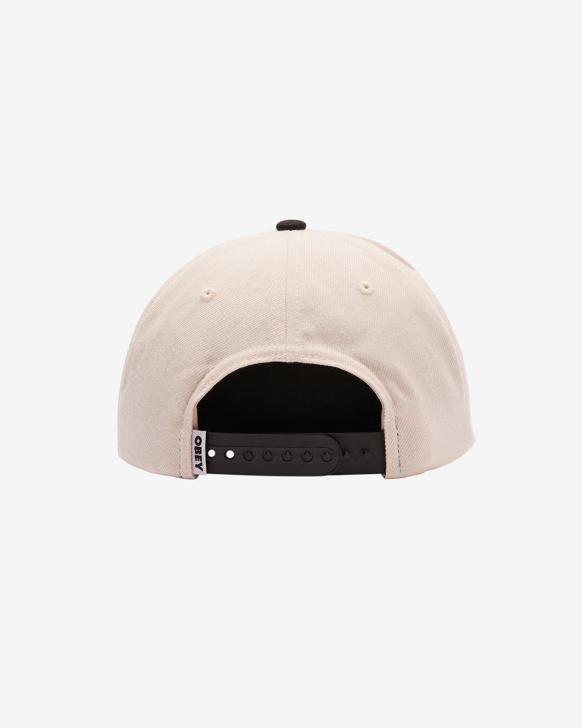 CHAOS 6 PANEL CLASSIC SNAPBACK CREAM MULTI | OBEY Clothing
