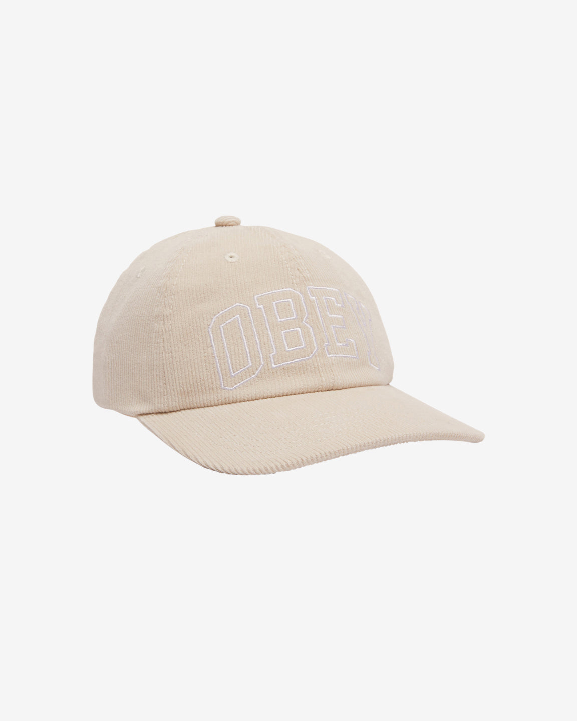 obey corduroy university hat silver grey