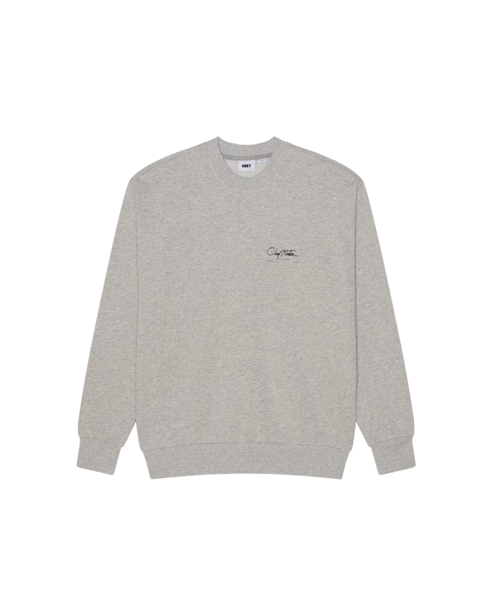 obey-autograph-crewneck-ash-grey - alternate view