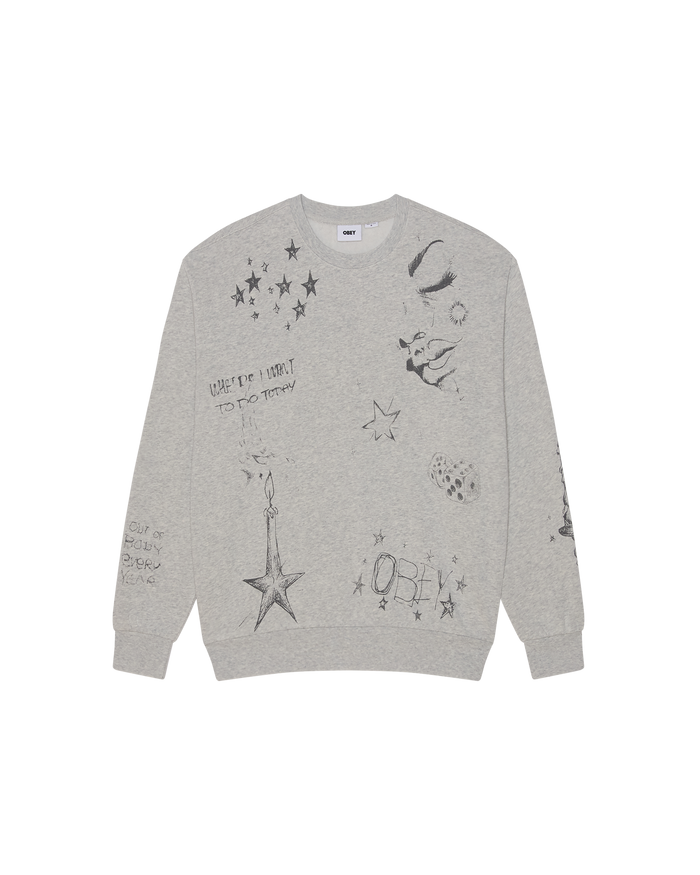 obey-dreams-crewneck-dusty-ash-grey - alternate view