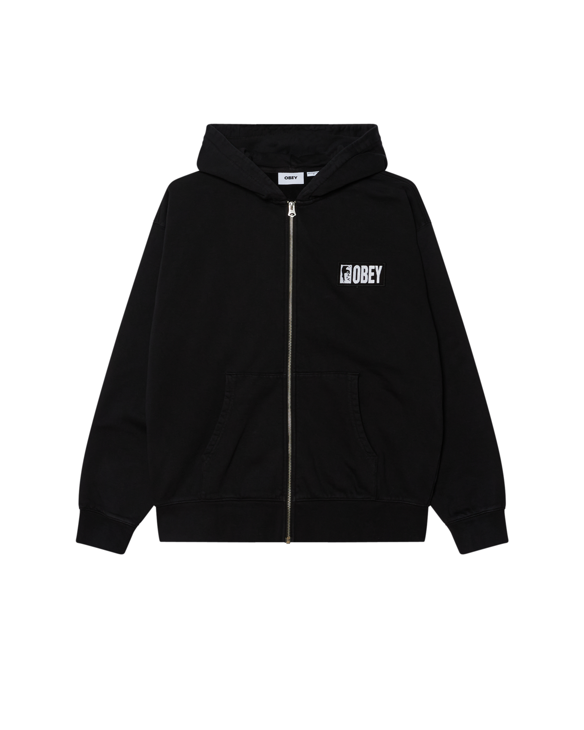 MARGIN FADED ZIP HOOD