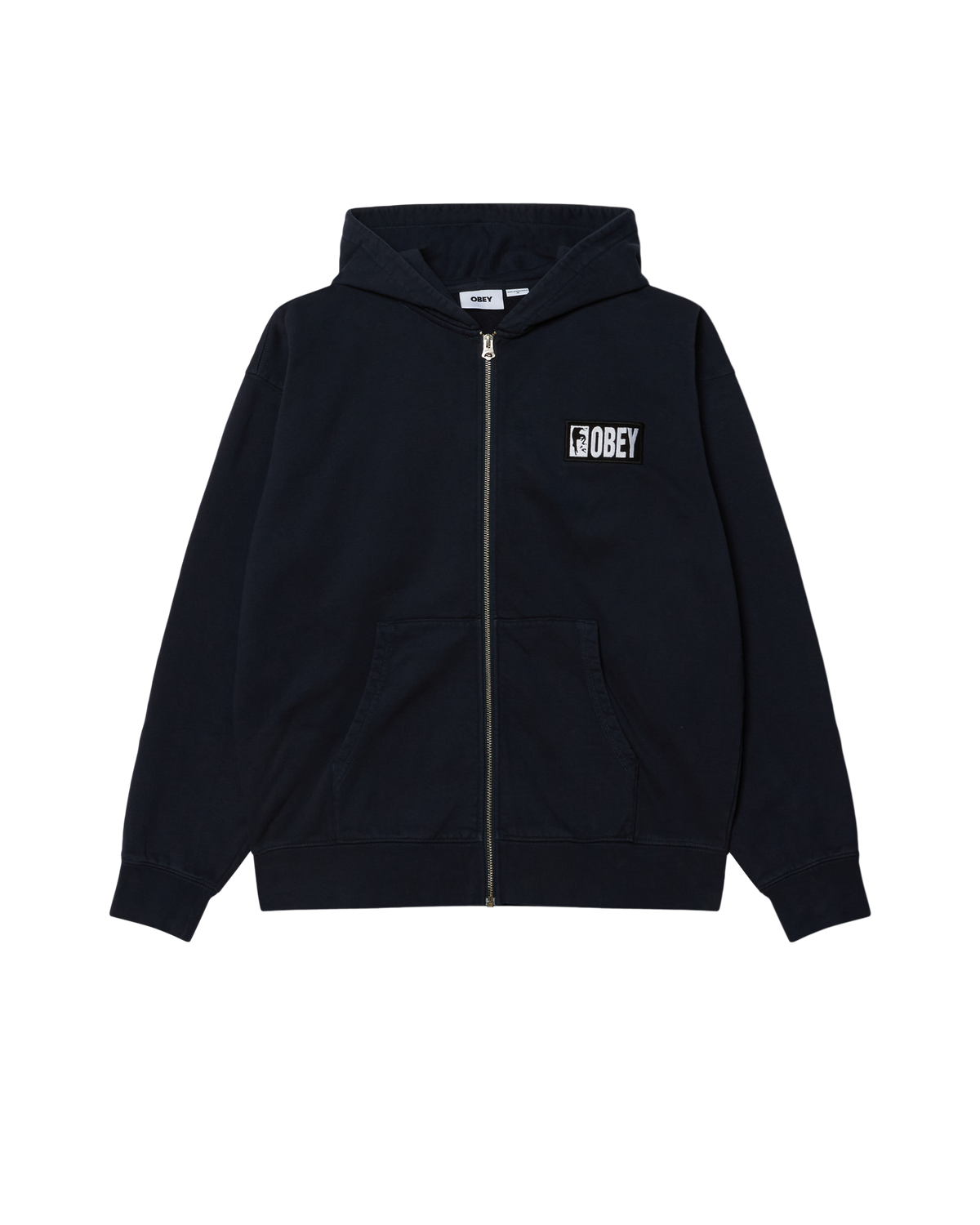 MARGIN FADED ZIP HOOD