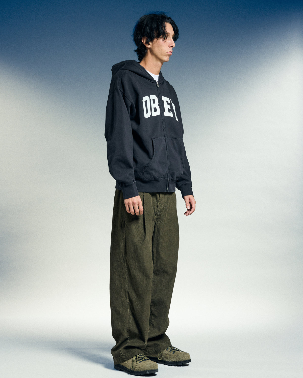 CONTROL FADED ZIP HOOD