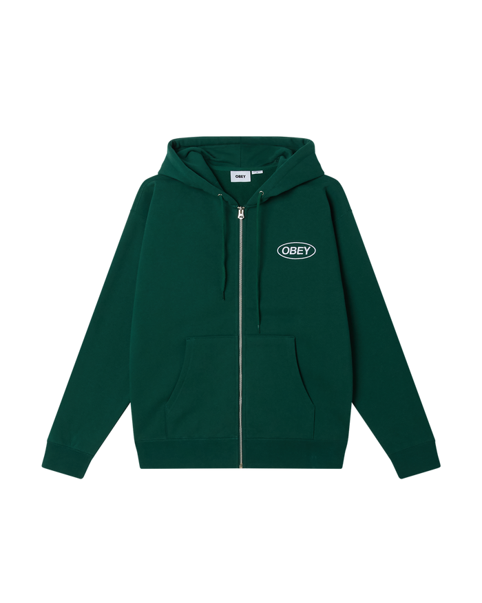 OBEY OVAL ZIP HOOD