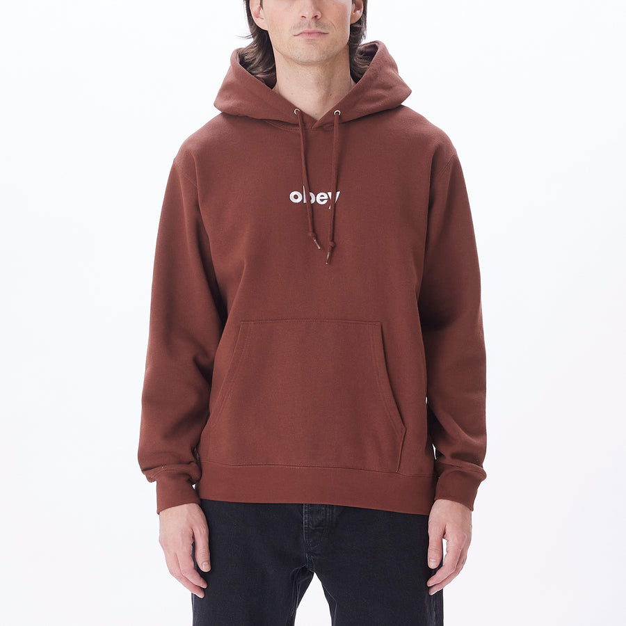 LOWERCASE PULLOVER HOOD SEPIA