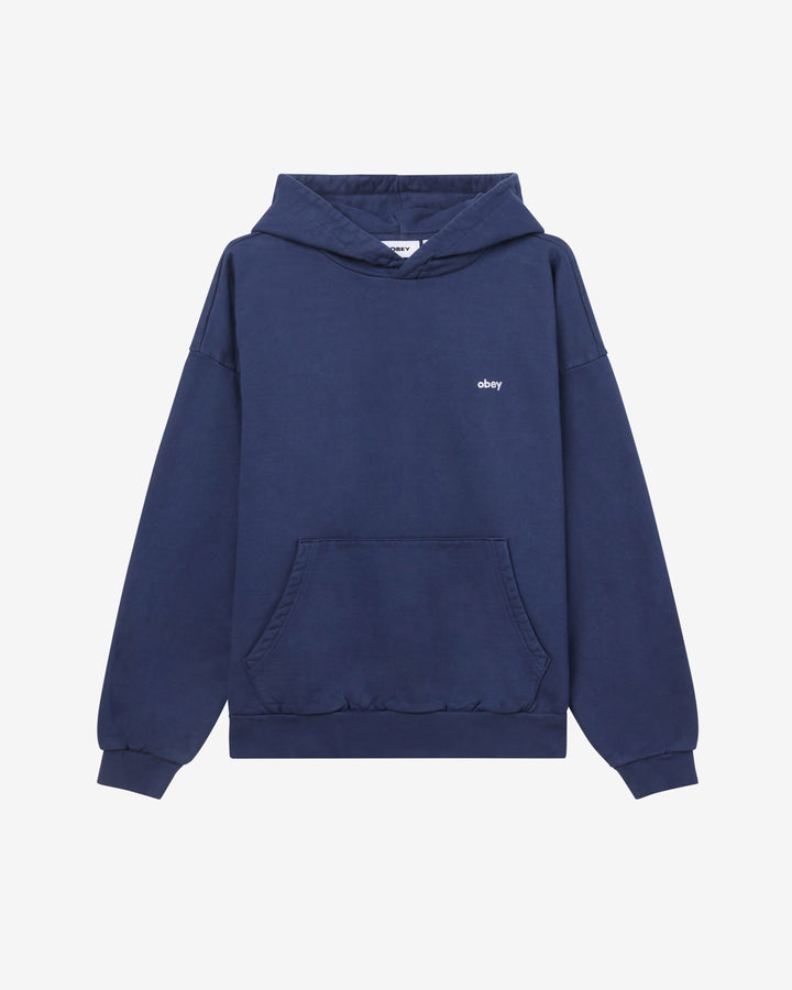 OBEY LOWERCASE PIGMENT PULLOVER PIGMENT ACADEMY NAVY