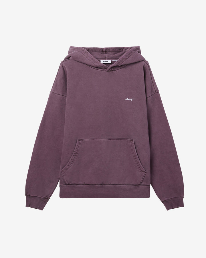 OBEY LOWERCASE PIGMENT PULLOVER PIGMENT PLUM PERFECT