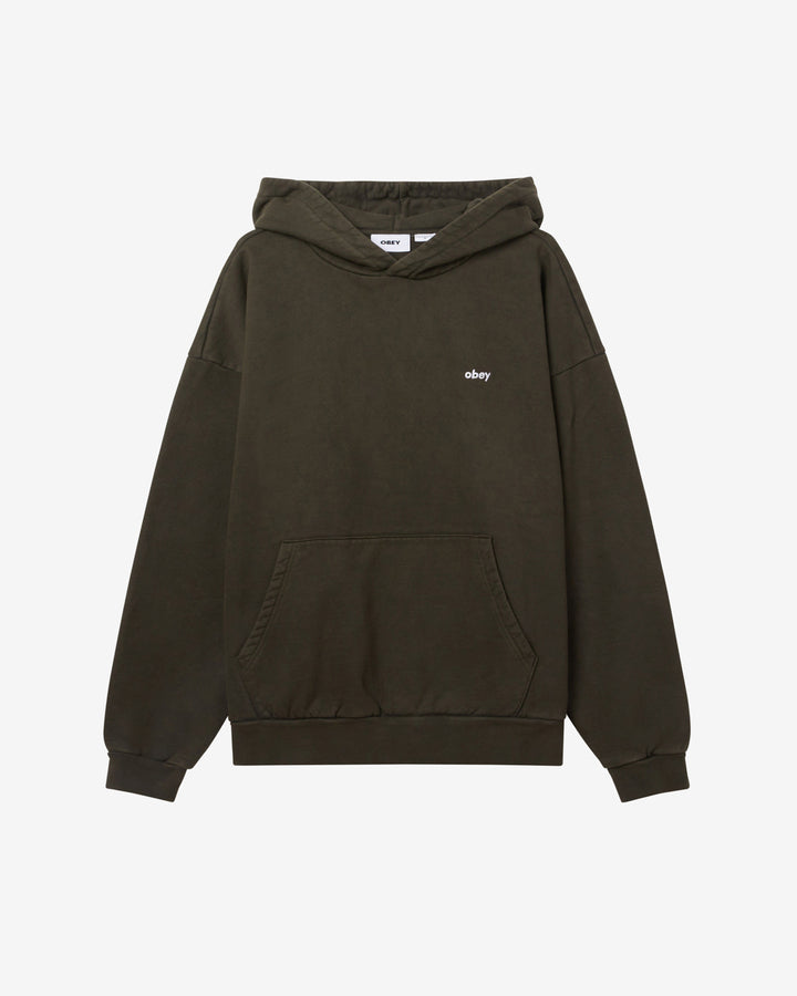 OBEY LOWERCASE PIGMENT PULLOVER PIGMENT ROSIN