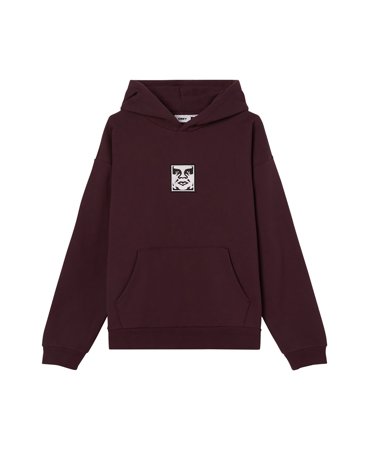 obey icon extra heavy pullover plum perfect