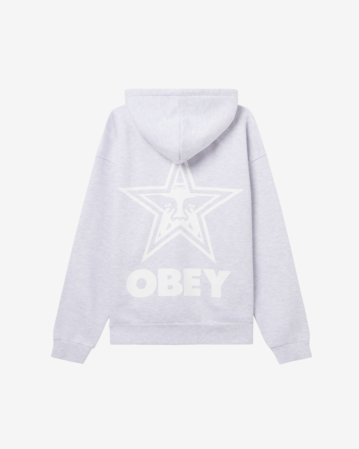 obey bold star pullover ash grey