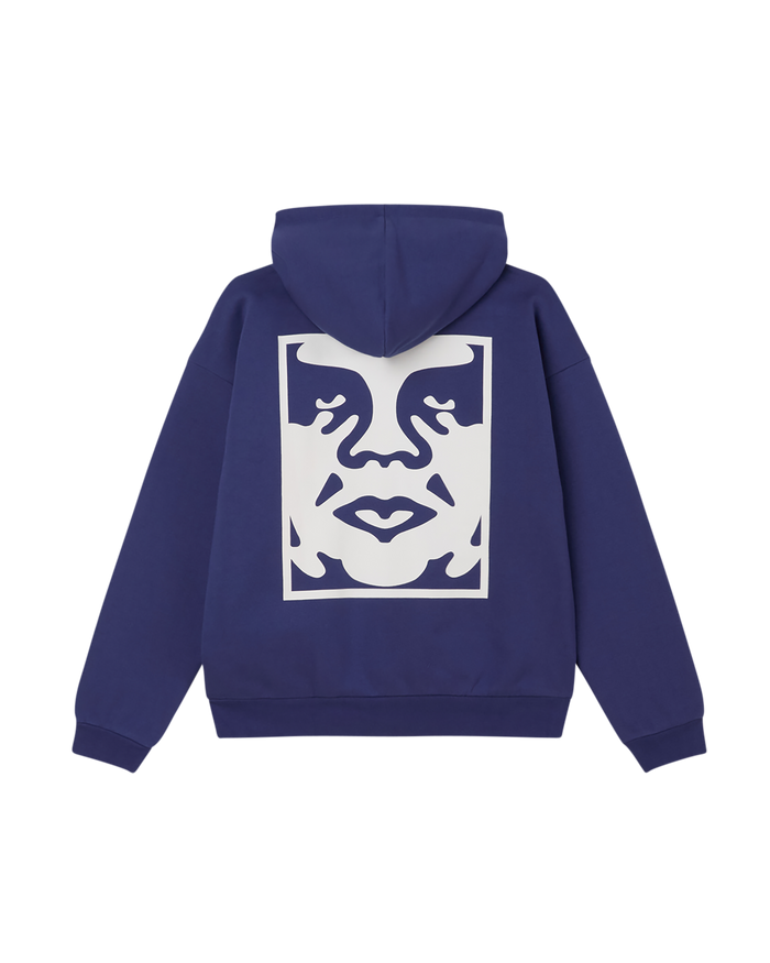 obey bold icon pullover skipper blue