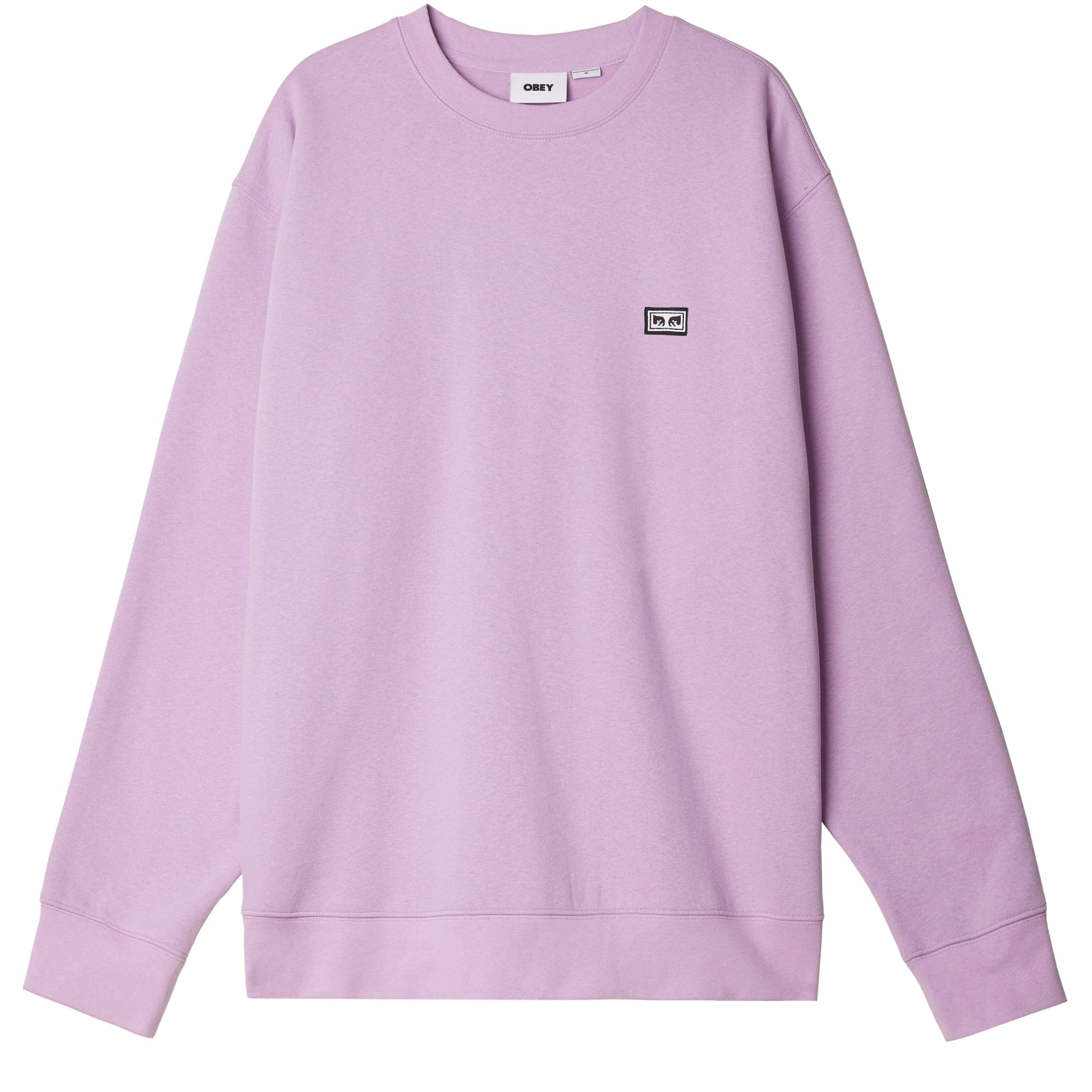 obey est works eyes crewneck digital lavender