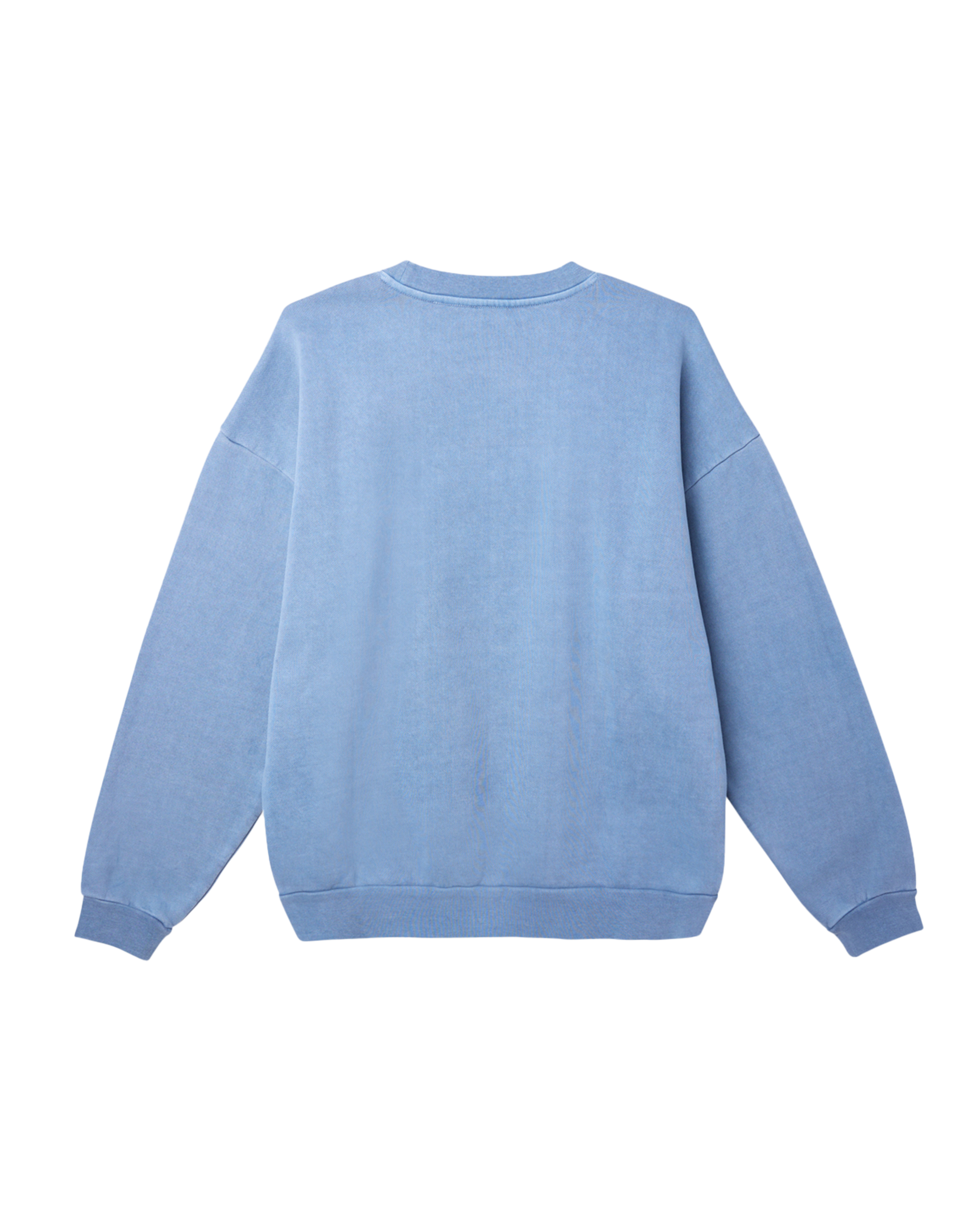 obey lowercase pigment crewneck pigment coronet blue