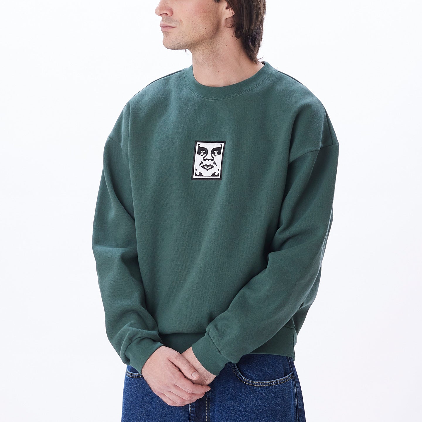 Obey green sweatshirt sale