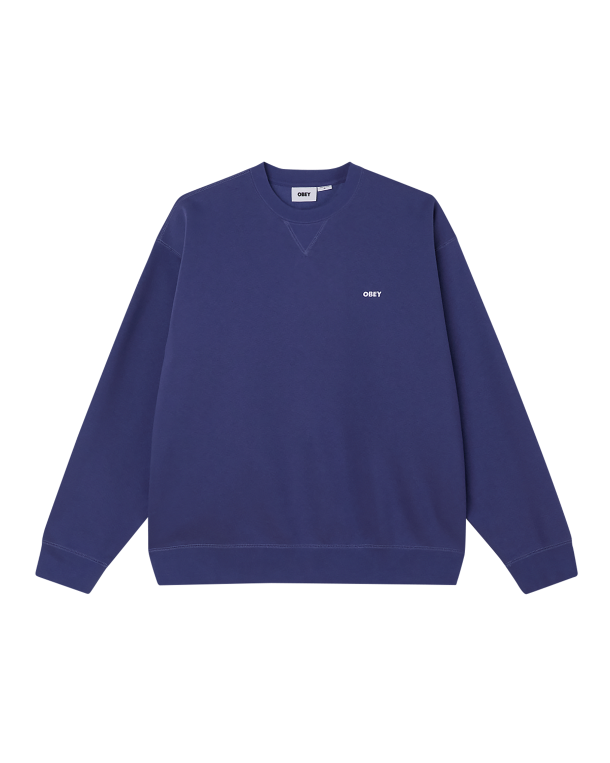 obey est works bold crewneck skipper blue